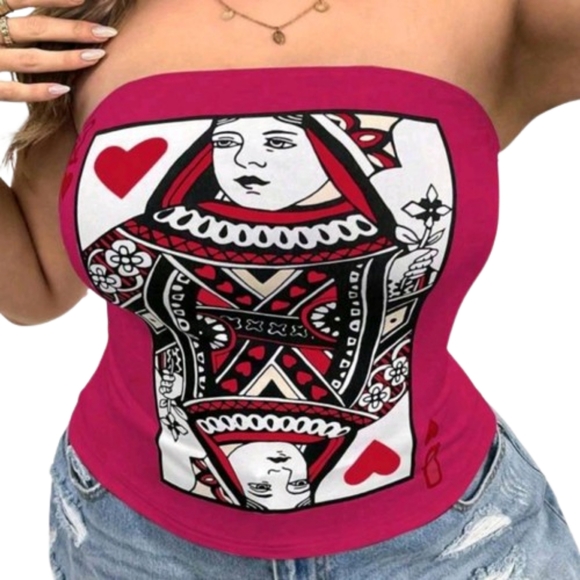QUEEN OF HEARTS ♡ SEXY ♡ BANDEAU TOP ♡ 22w ♡ NWT - Picture 6 of 7